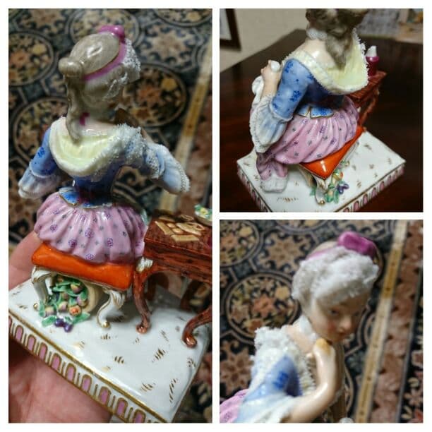 希少マイセン人形　五感の寓意 味覚 本物フィギュリン 細かなレース装飾が魅力的