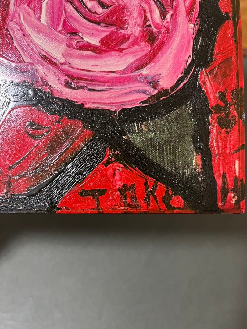 林武、「薔薇」、希少な画集の額装画