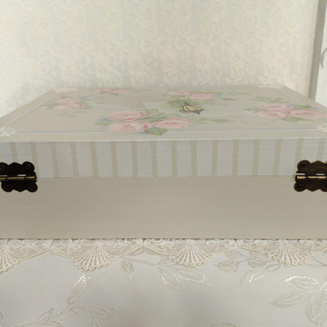 専用です２点②書類ケース　蓋付きボックス　トールペイント作品