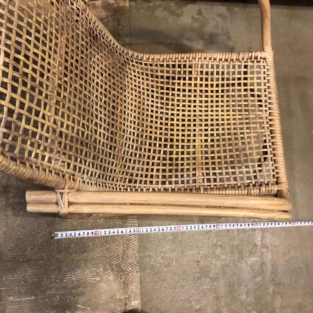 【ラタン】アーム付き　ロッキングチェア　ラタン家具　ラタン椅子　ヴィンテージ