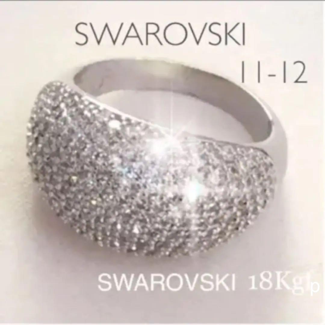 スワロフスキー❤️ 18Kpぽってりパヴェ❤️大人っぽくてかわいいリング