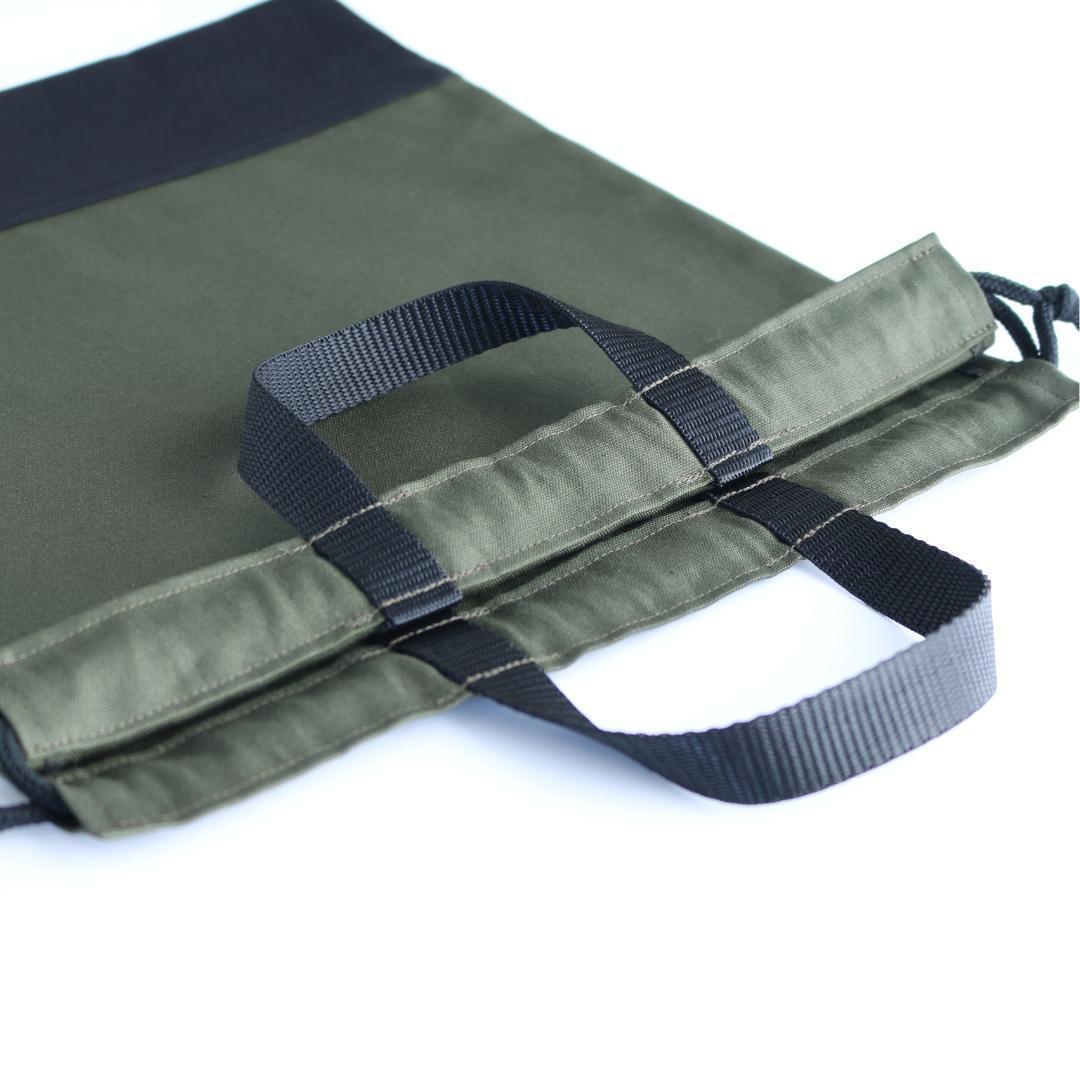 入園入学3点セット｜ジャージOK｜レッスンバッグ マチ10cm｜カーキ×ブラック