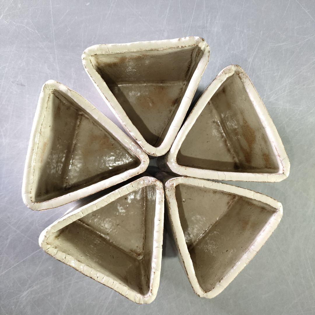 A1185-6/在銘/粉引向附5客/共箱/銘々皿/飾鉢/盛鉢/和食器/懐石道具/