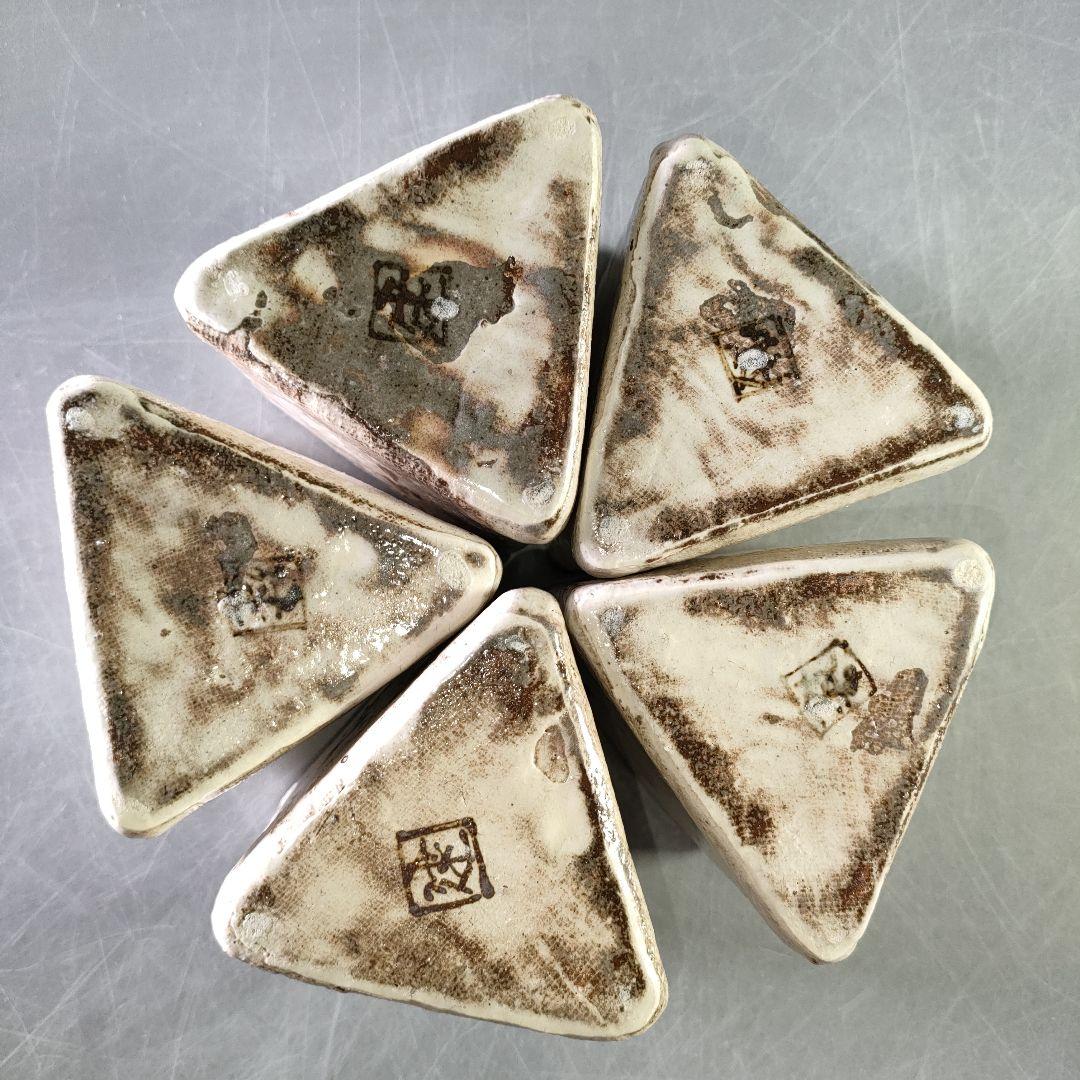 A1185-6/在銘/粉引向附5客/共箱/銘々皿/飾鉢/盛鉢/和食器/懐石道具/