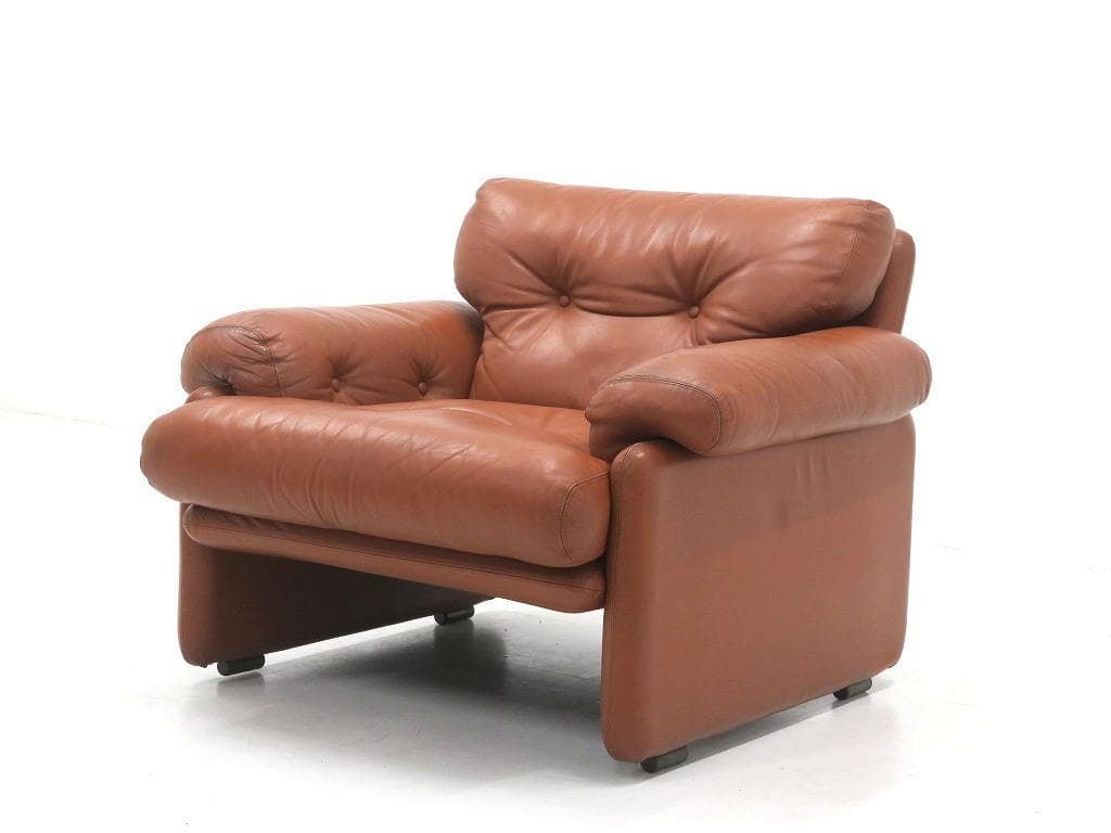 B＆Bイタリア　スカルパ　コロナド　総本革　1人掛けソファ　ビンテージ　名作