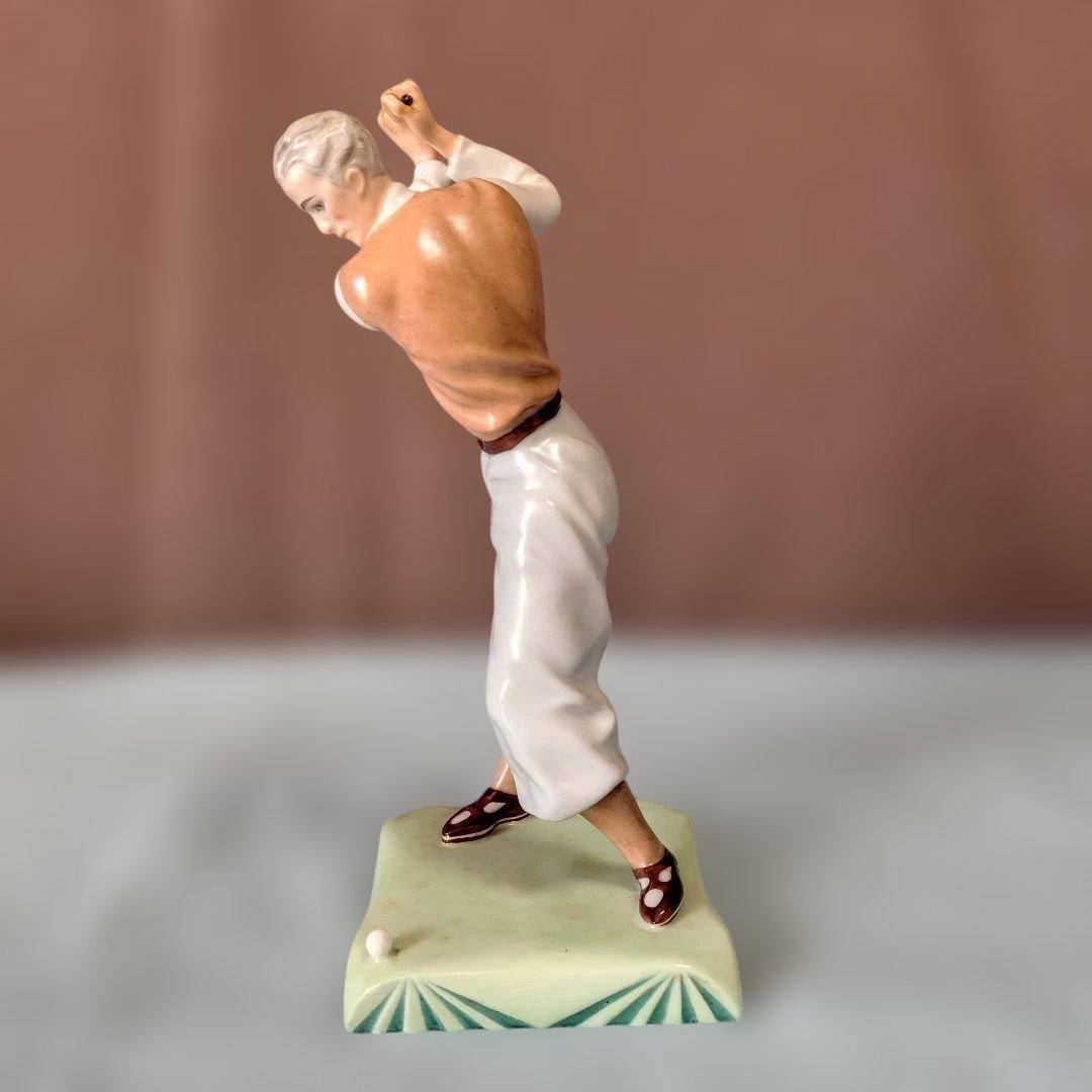 出品デビュー特別セール/チェコスロバキア/シュラーゲン ヴァルト陶製置物2点