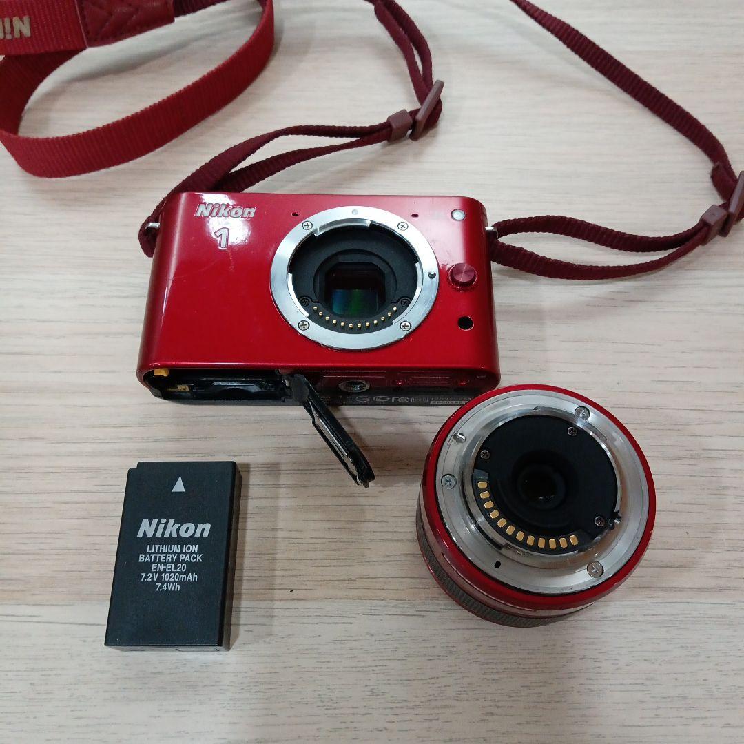 田*中様 Nikon 1 J1 レッド デジタルカメラ、ジャンク