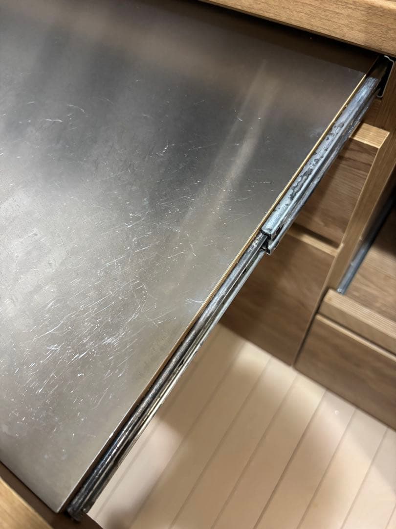 【メルシー様】LOWYA　食器棚　幅120cm ステンレスカウンターキッチン収納