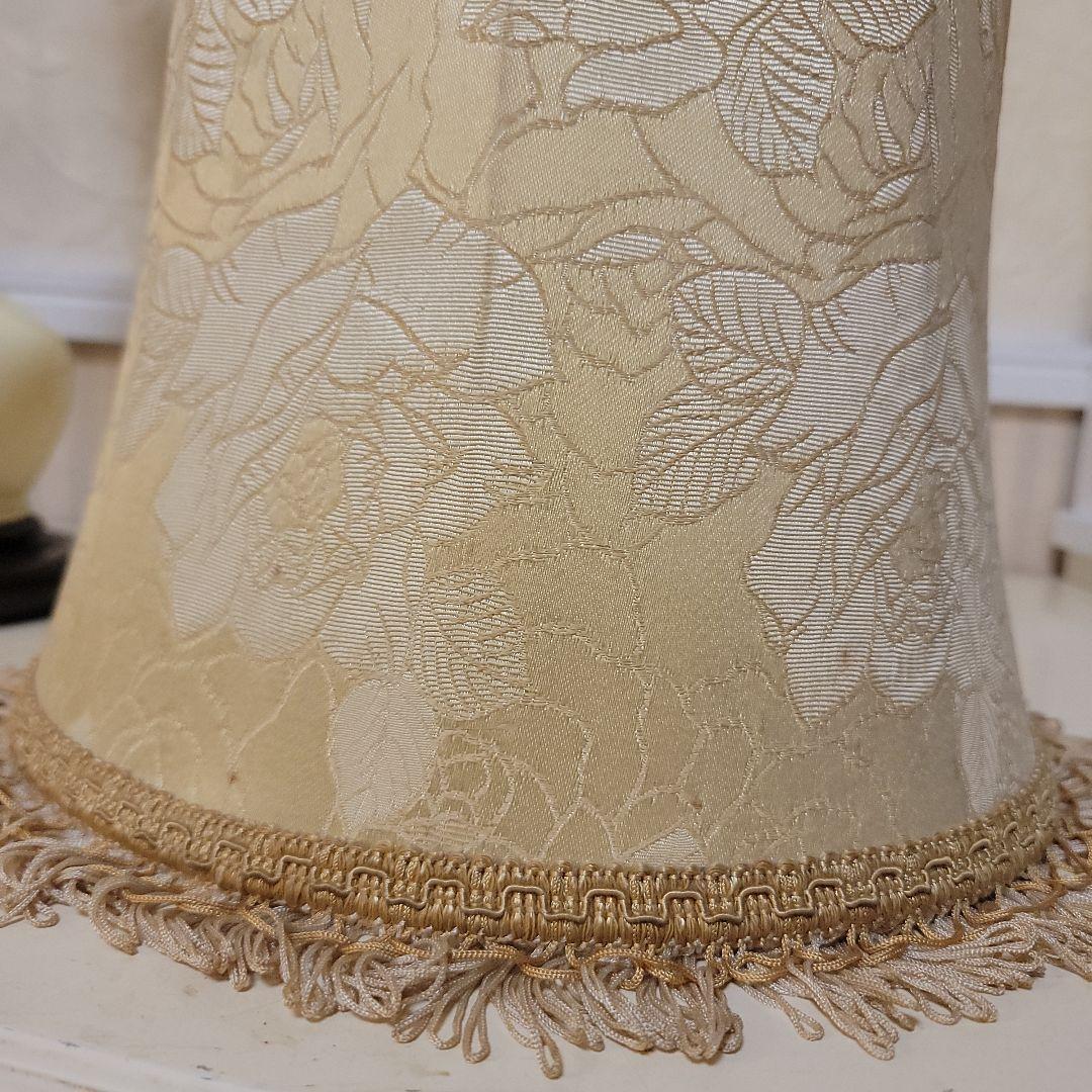 アンティークフロアライト　薔薇のフラワーパターンシェード　ヴィンテージ　レトロ