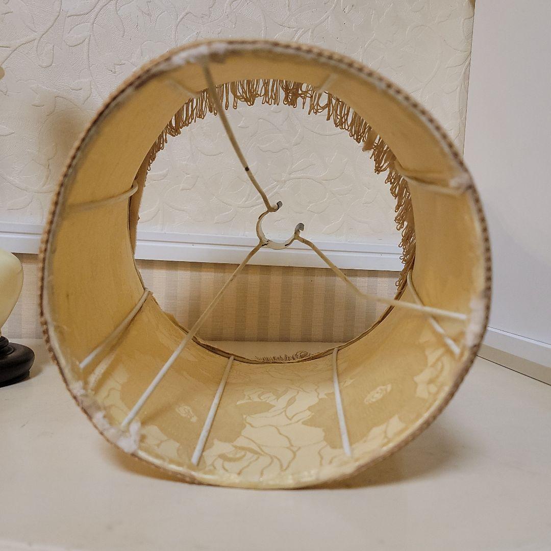 アンティークフロアライト　薔薇のフラワーパターンシェード　ヴィンテージ　レトロ