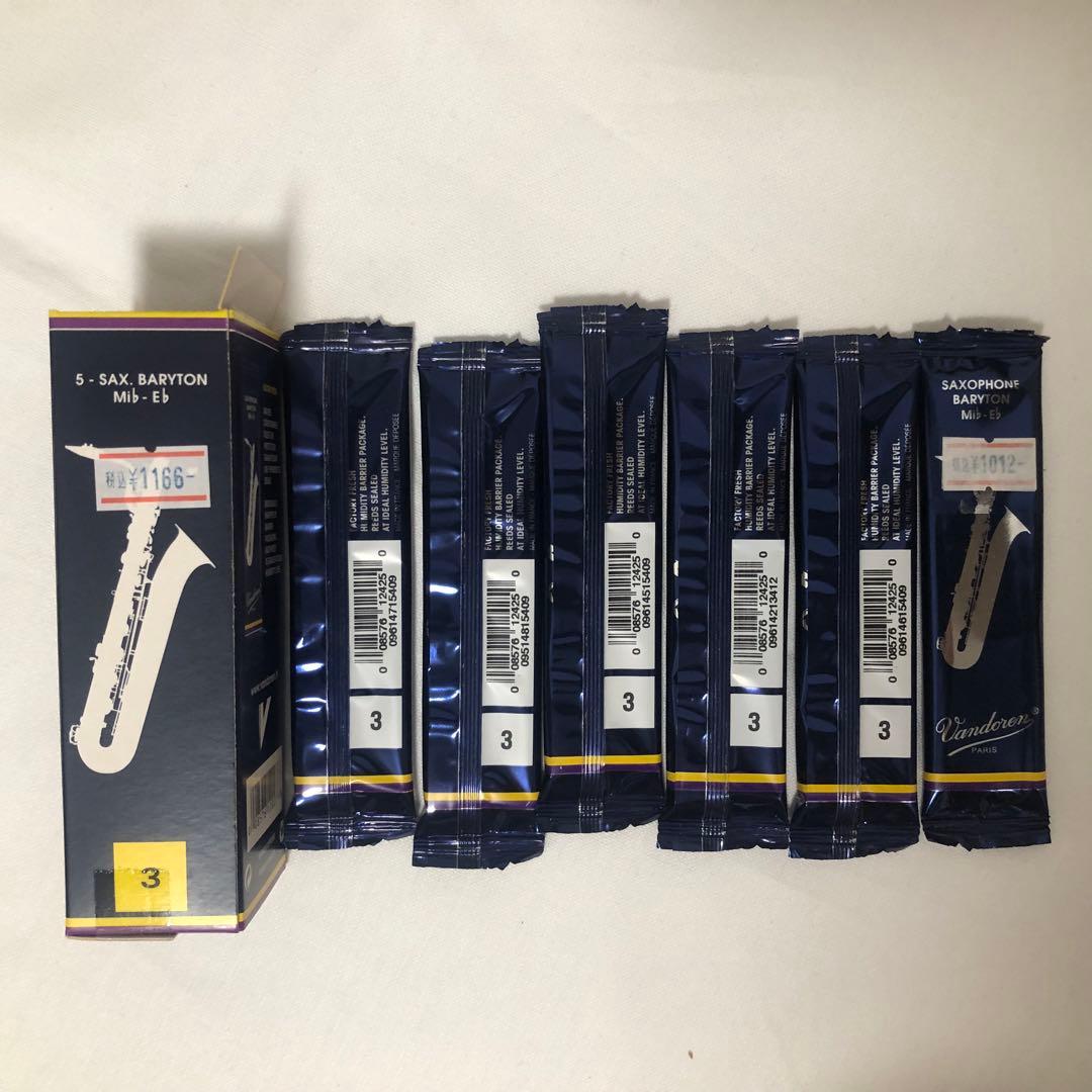 送料込★新品未開封★バリトンサックス リード バンドレン 3番6枚 青箱