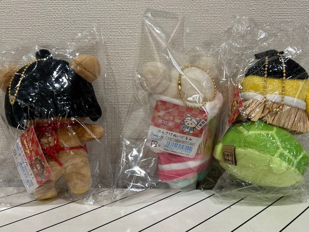 激レアリラックマぶらさげぬいぐるみ　日本昔話　リラックマコリラックマキイロイトリ