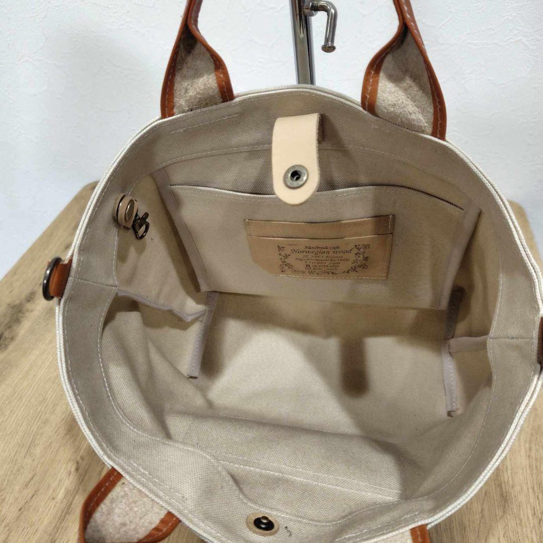 【専用】/スリーピングローズ×タンバリン/がま口ポケット付きトート