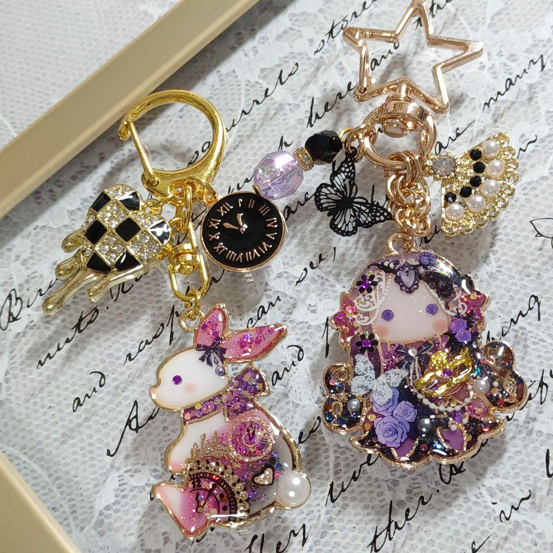 ♡薔薇♡アマビエさん　他レジンキーホルダー計6点　ハンドメイド