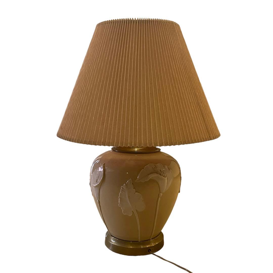 フロアスタンド BIG lamp shade Antique Flower leaf