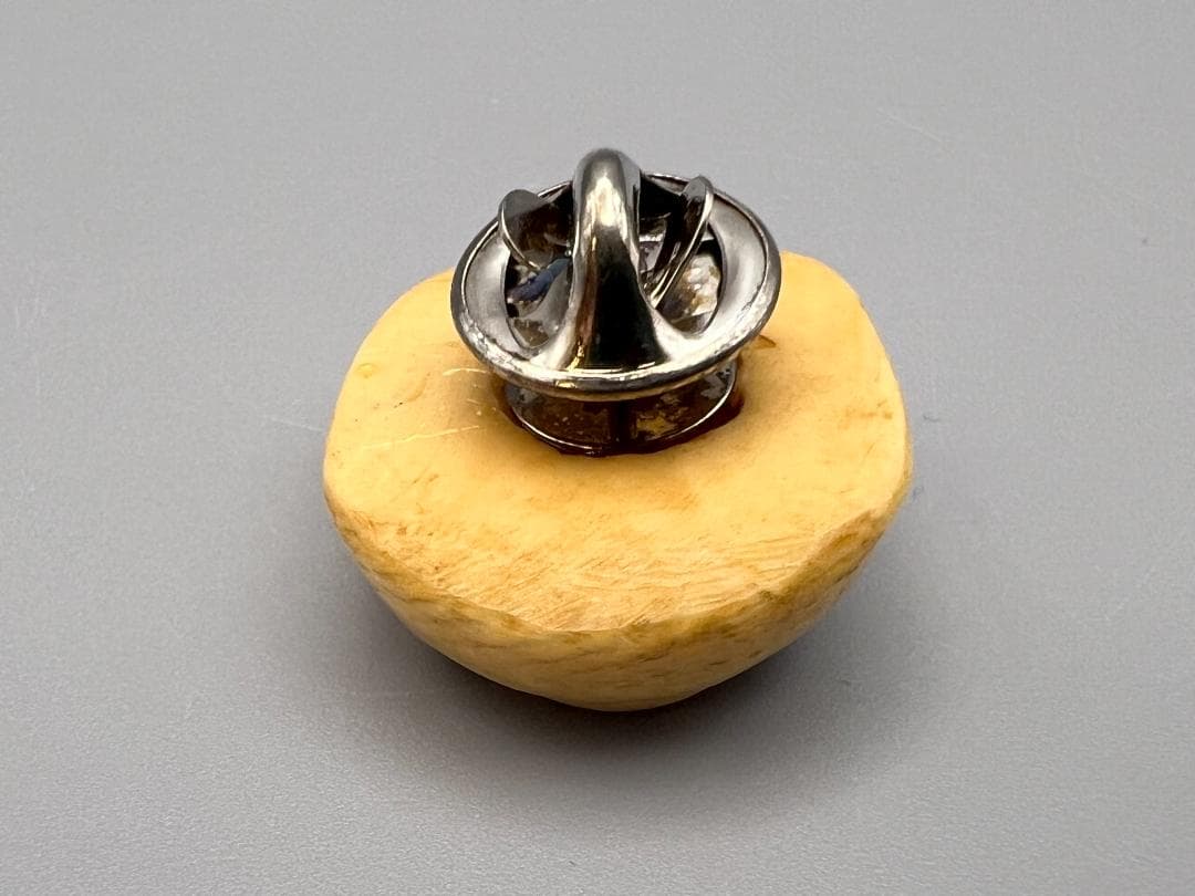 おふくめん　牙彫　煙草入れ金具　2点セット