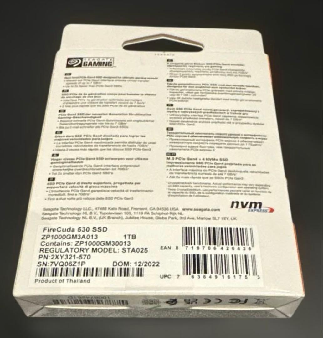 内蔵型SSD FireCuda 530 1TB M.2 SSD