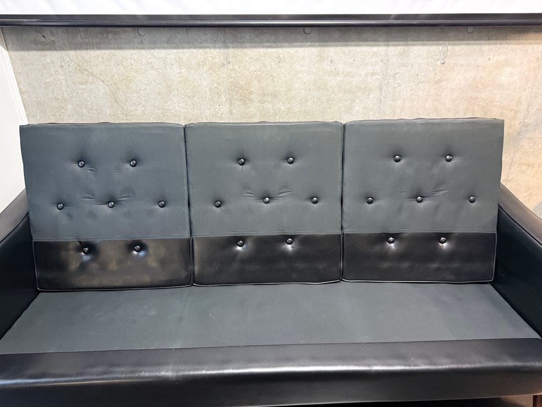 値下げ！【送料込み】カリモク60 ロビーチェア 3シーター ブラック