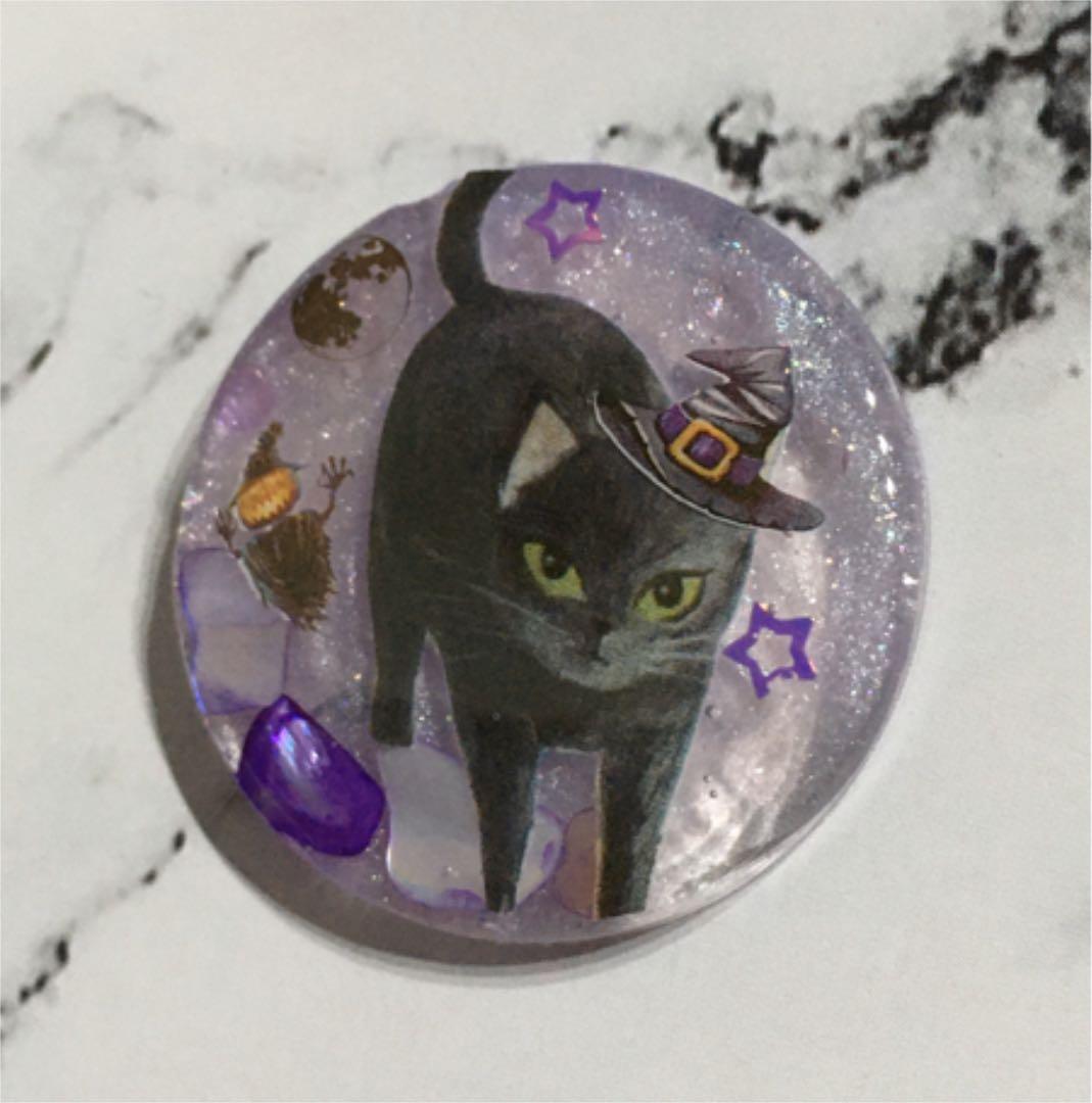 レジンヘアゴム♡ハロウィンハット黒猫ちゃん・再販不可