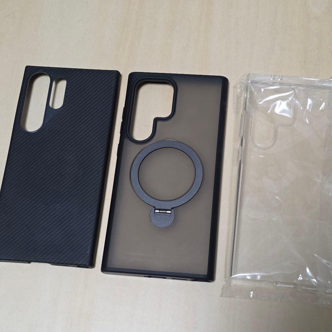 Samsung Galaxy S24 Ultra ブラック アラミド繊維ケース付