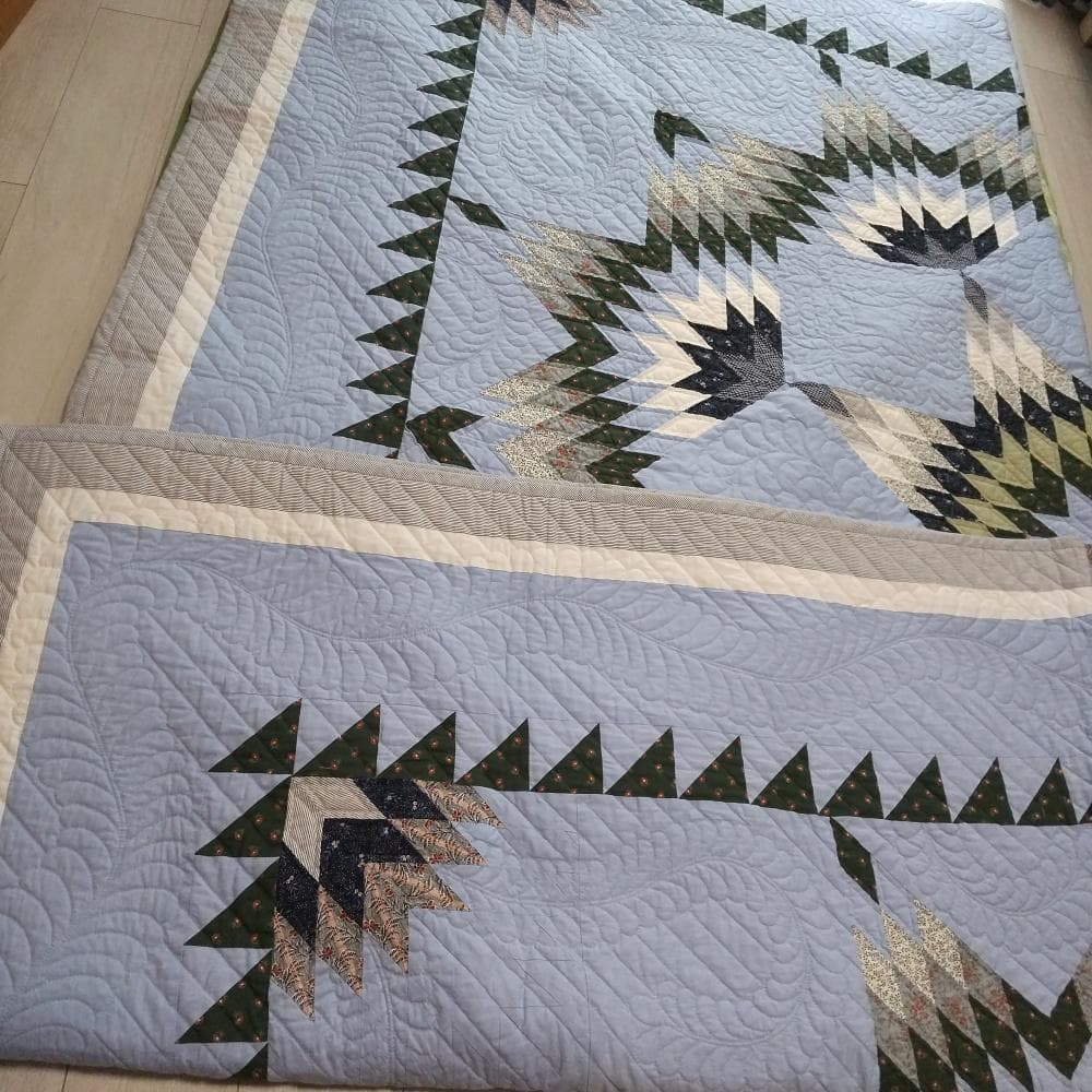 パッチワーク キルト ハンドメイド ベッドカバー タペストリー