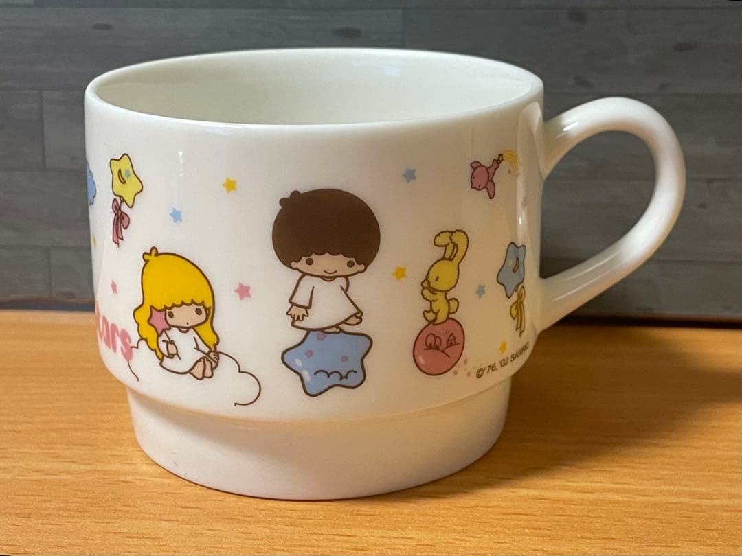 ロメ箱　キキララ丼スプーン付きタンブラーグラス持ち手付きマグカップ星柄マグカップ