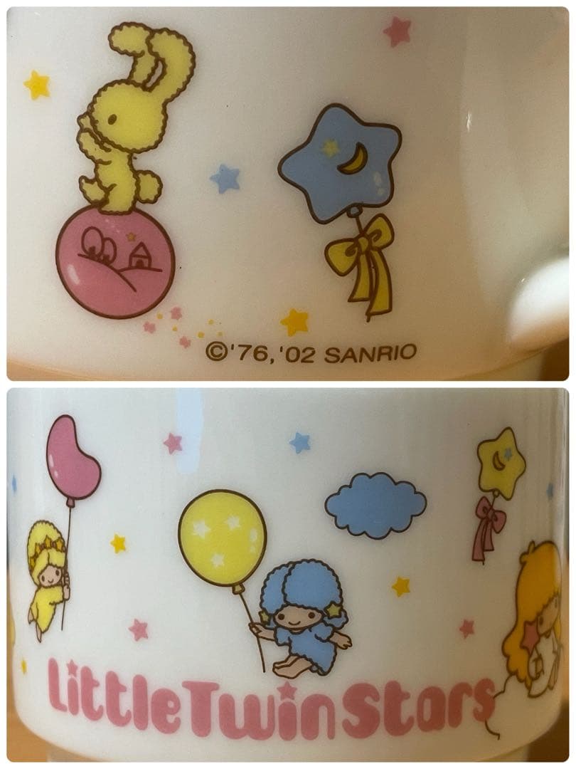 ロメ箱　キキララ丼スプーン付きタンブラーグラス持ち手付きマグカップ星柄マグカップ