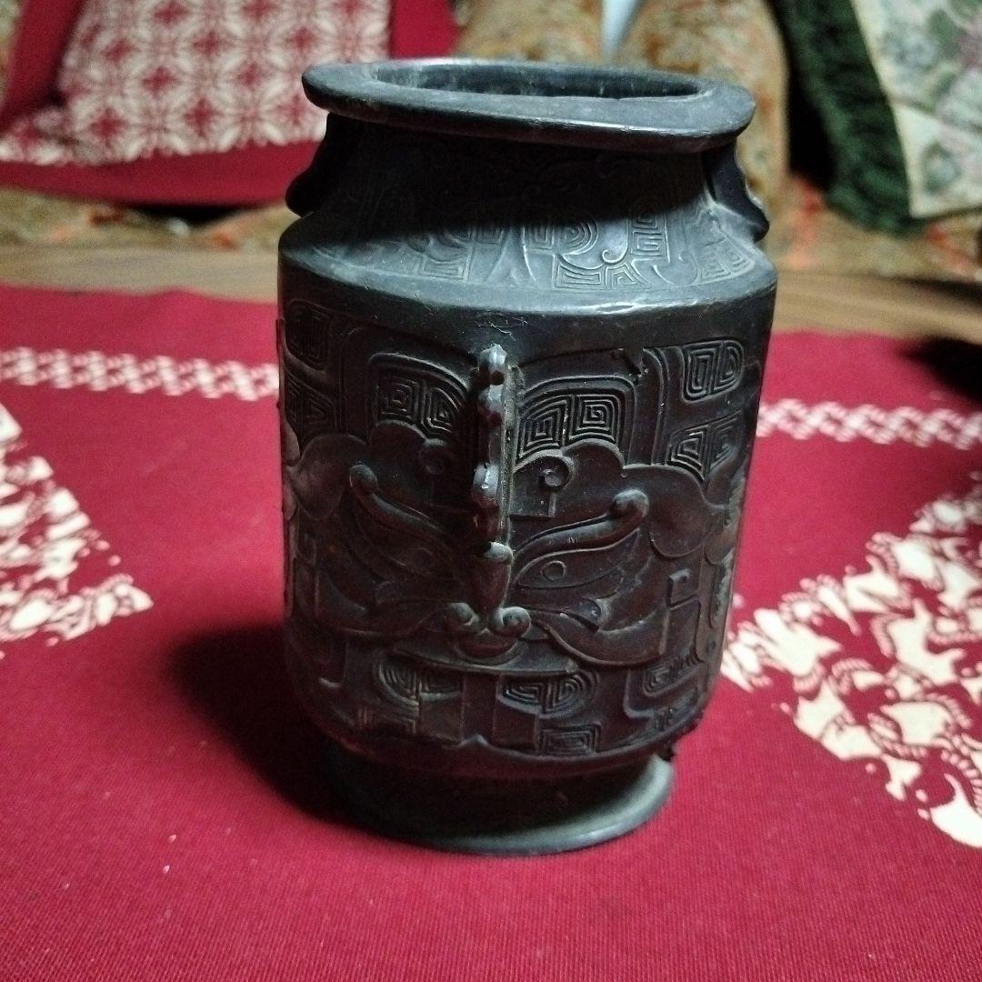 花瓶　龍文堂造　置物