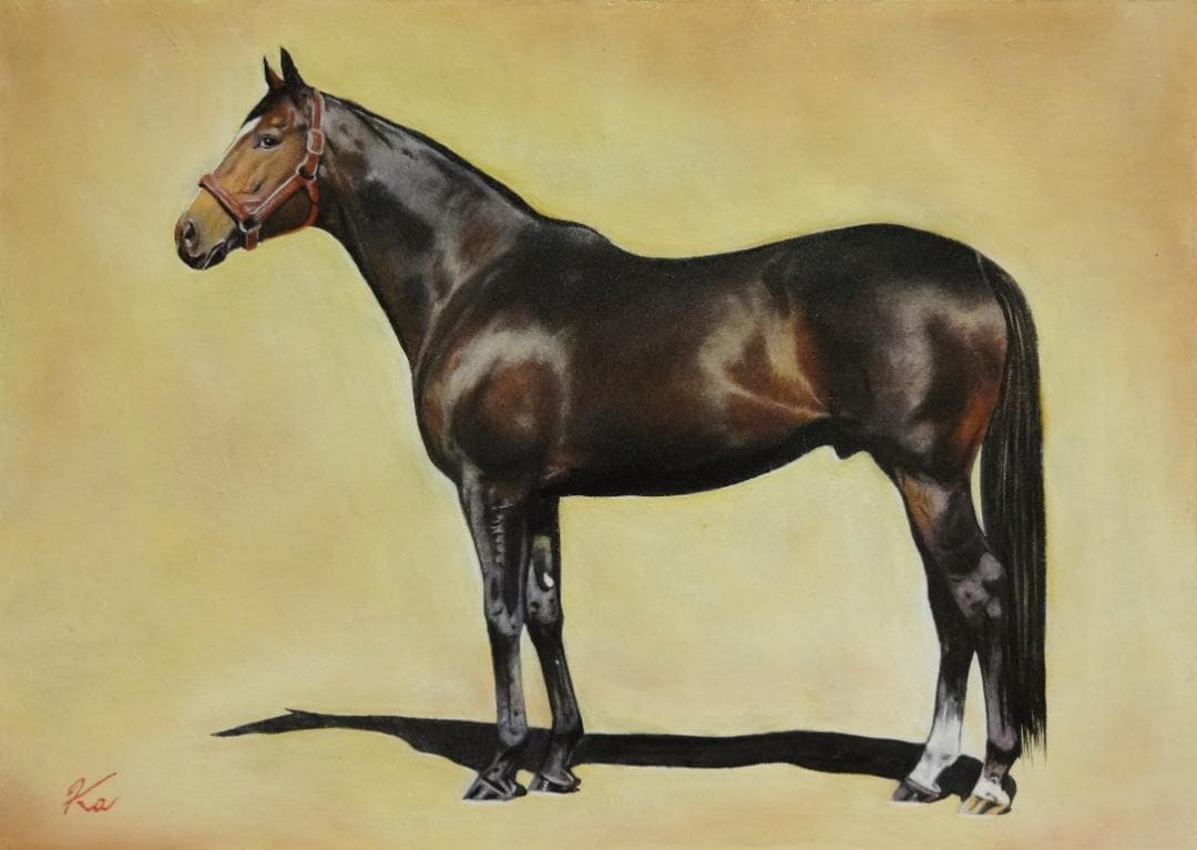 上鈴木正一 油彩画 A3『 美しい立ち姿 』10/3(金)午前10時までの掲載!