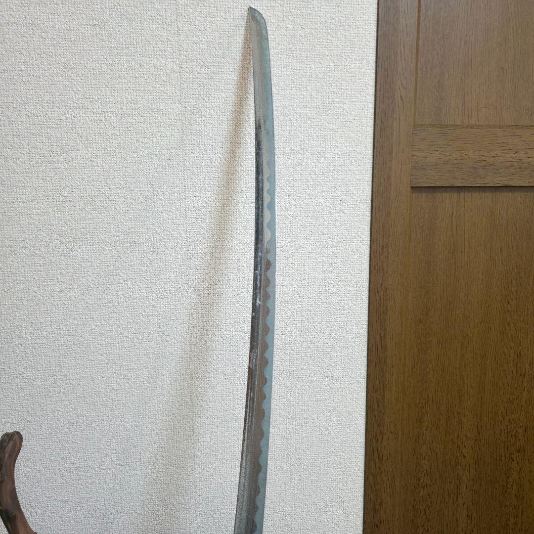 509 模造刀大刀 黒柄 雲龍楕円鍔 黒鞘 居合刀