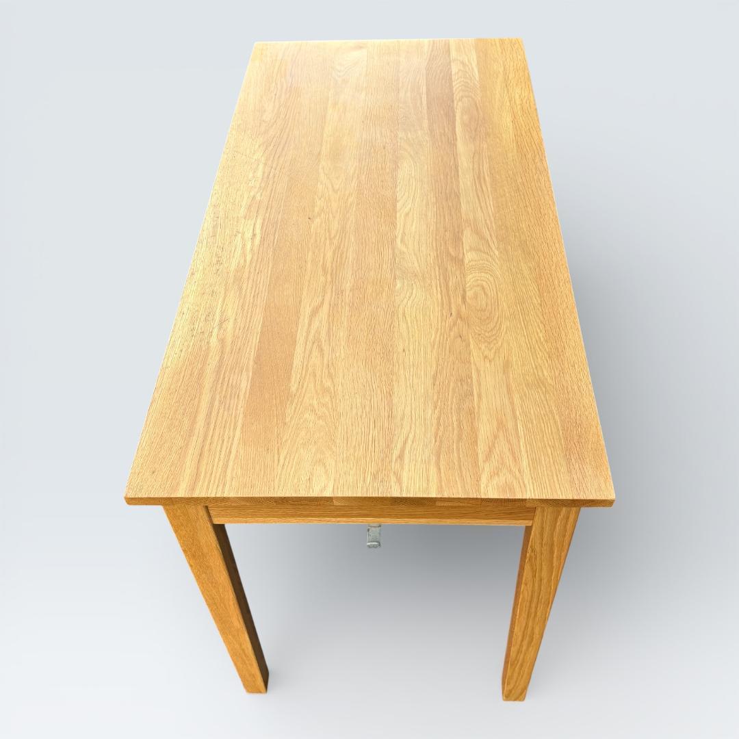 無印良品 無垢材デスク オーク材 引出付 廃盤 110cm 天然木 学習机