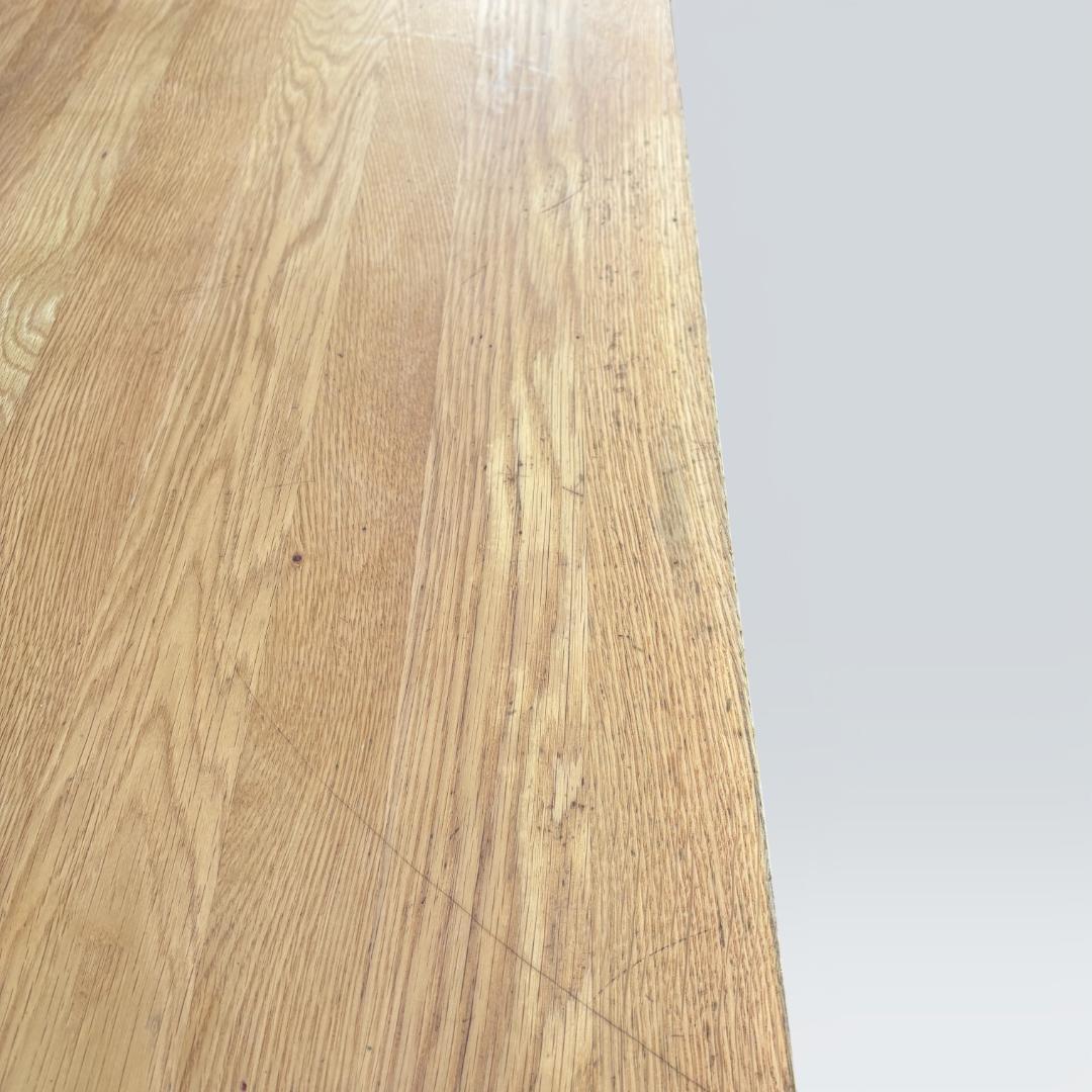 無印良品 無垢材デスク オーク材 引出付 廃盤 110cm 天然木 学習机