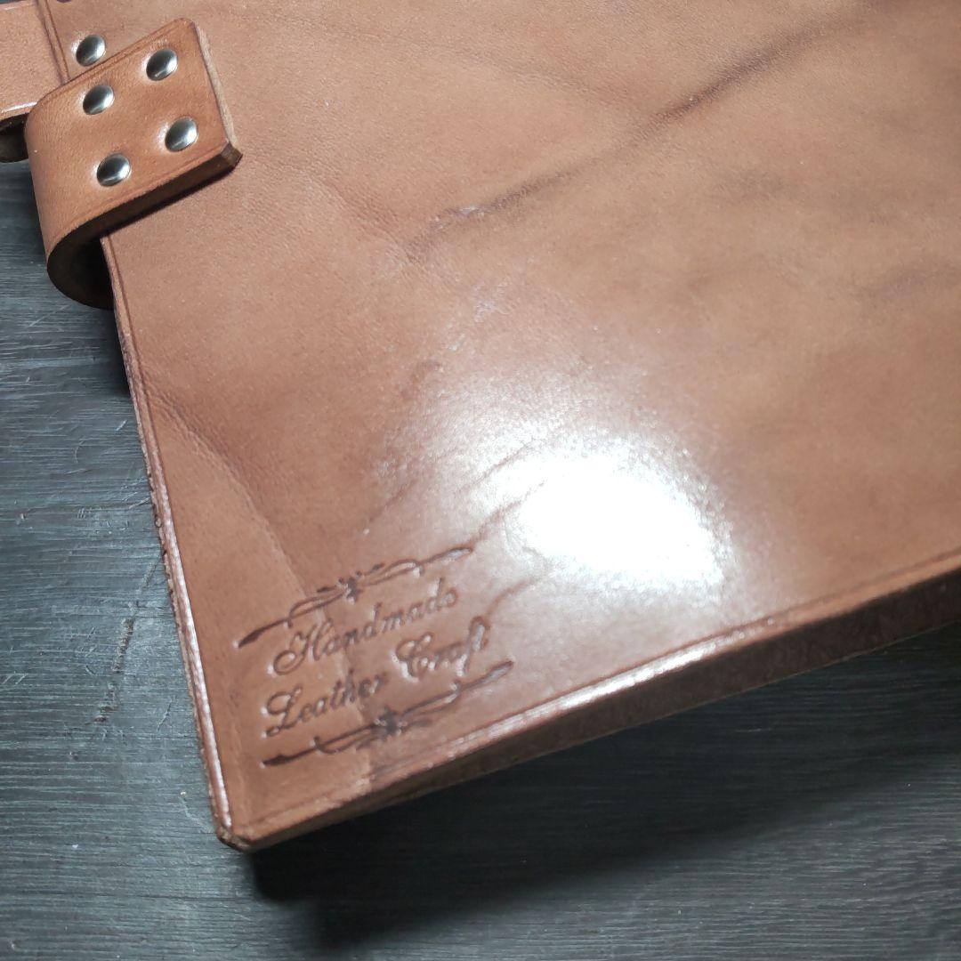 一枚革国産サドルレザー手帳　A5サイズブラウン