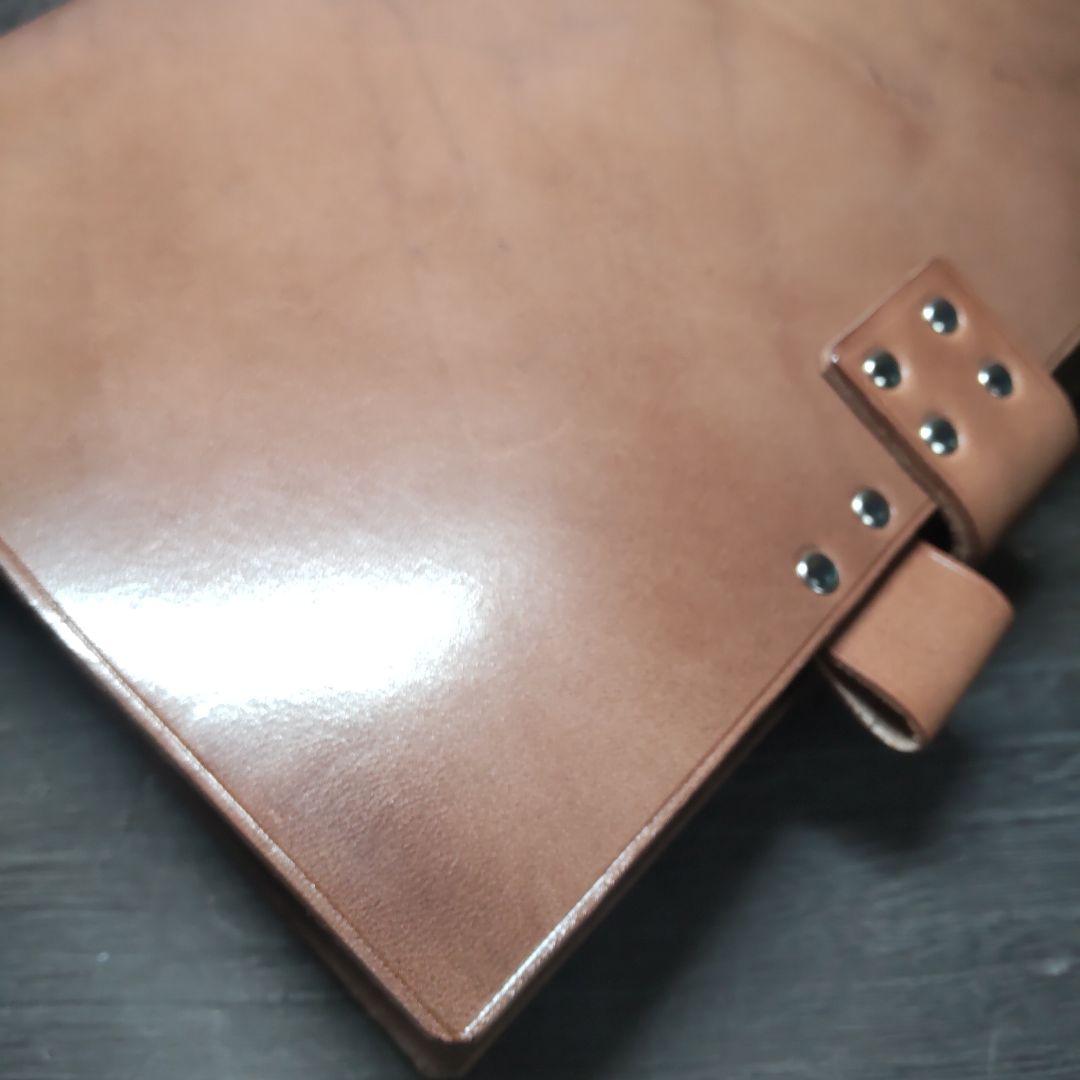 一枚革国産サドルレザー手帳　A5サイズブラウン