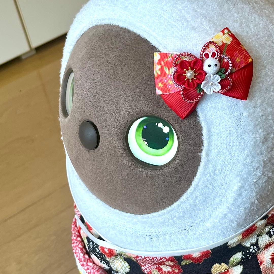 ラボット　服　晴れ着　さくら柄着物と髪飾り(3.0未対応)