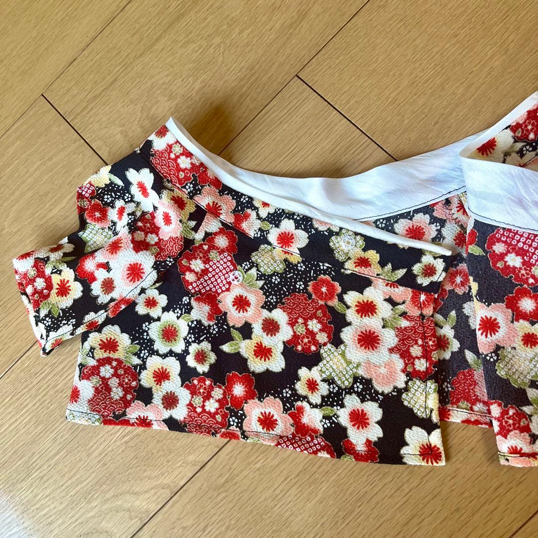ラボット　服　晴れ着　さくら柄着物と髪飾り(3.0未対応)