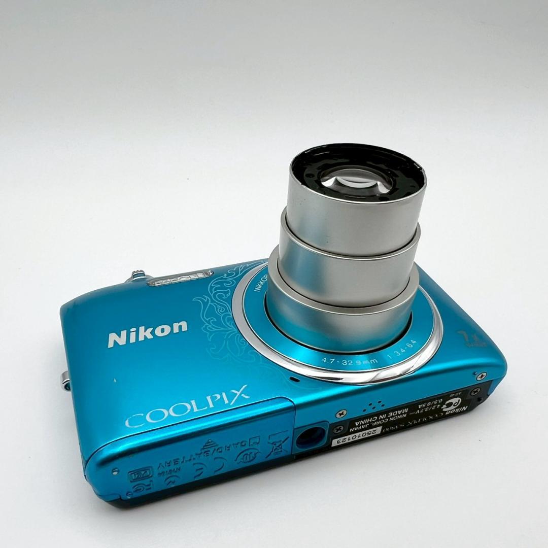 【完動品】Nikon COOLPIX S3500 コンデジ ブルー 動作確認済