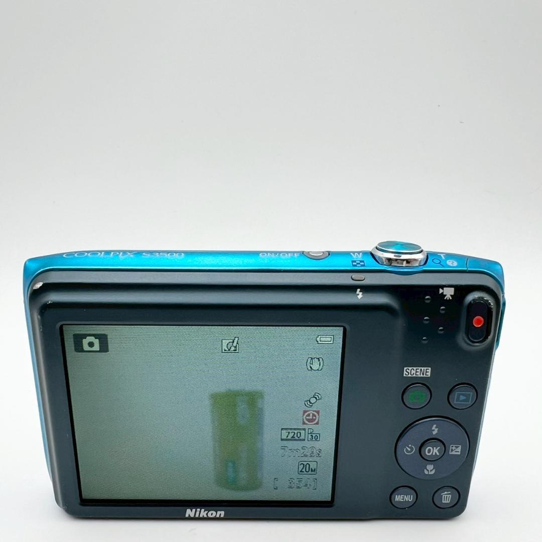 【完動品】Nikon COOLPIX S3500 コンデジ ブルー 動作確認済