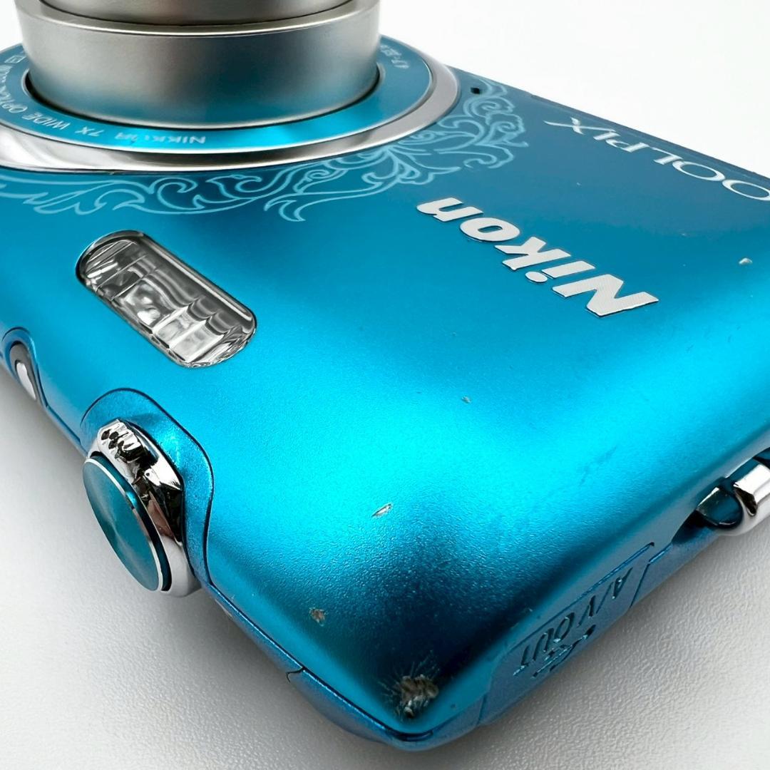 【完動品】Nikon COOLPIX S3500 コンデジ ブルー 動作確認済