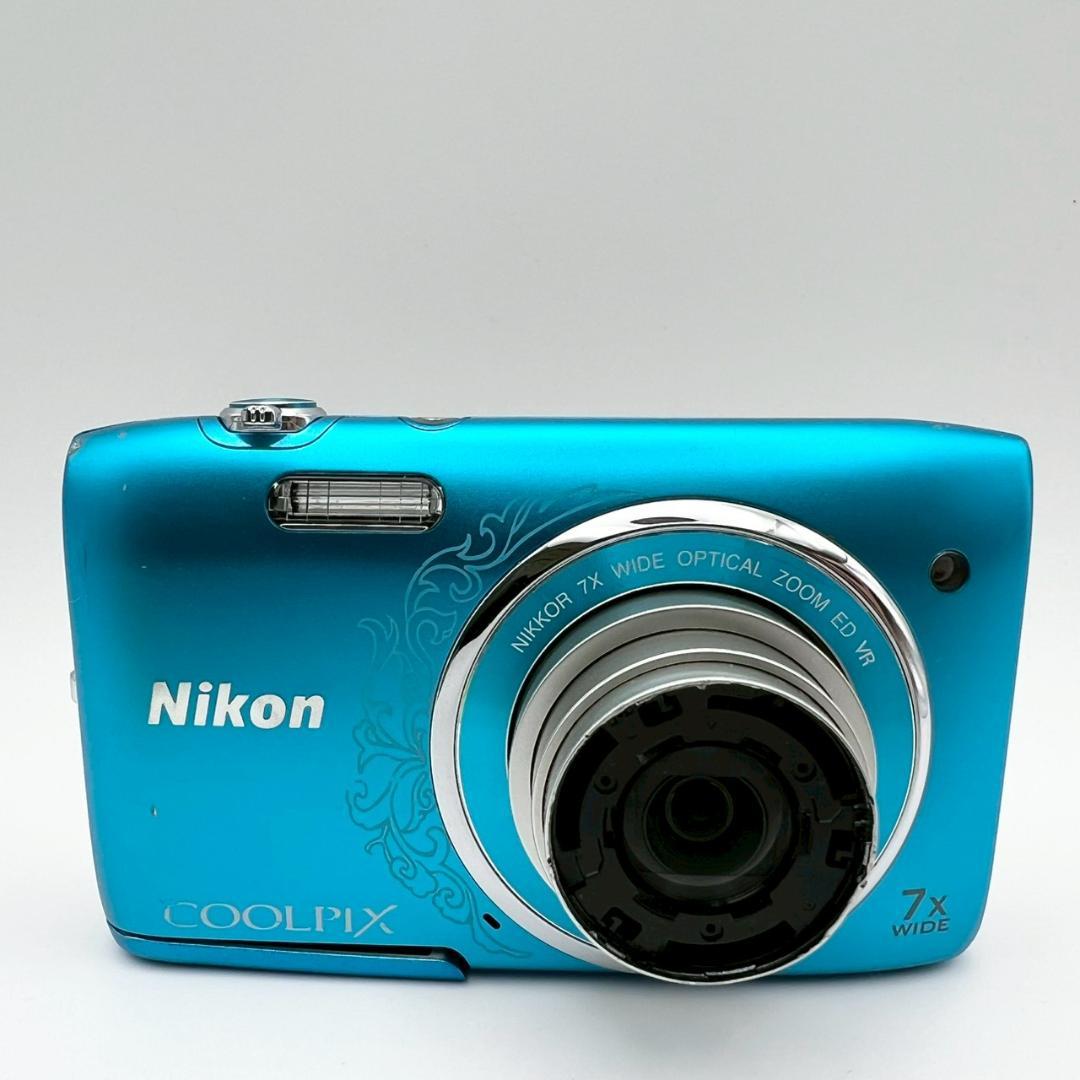 【完動品】Nikon COOLPIX S3500 コンデジ ブルー 動作確認済