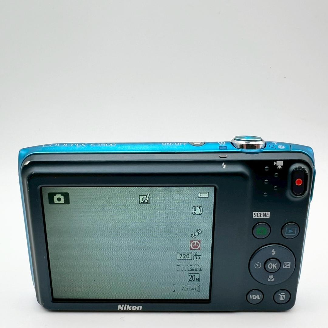 【完動品】Nikon COOLPIX S3500 コンデジ ブルー 動作確認済