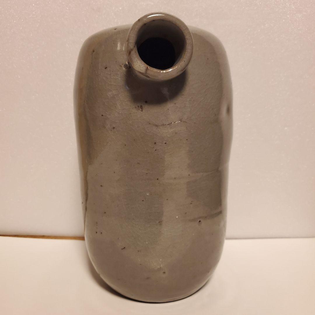 朝鮮美術　李朝　青磁　俵壺　偏壺