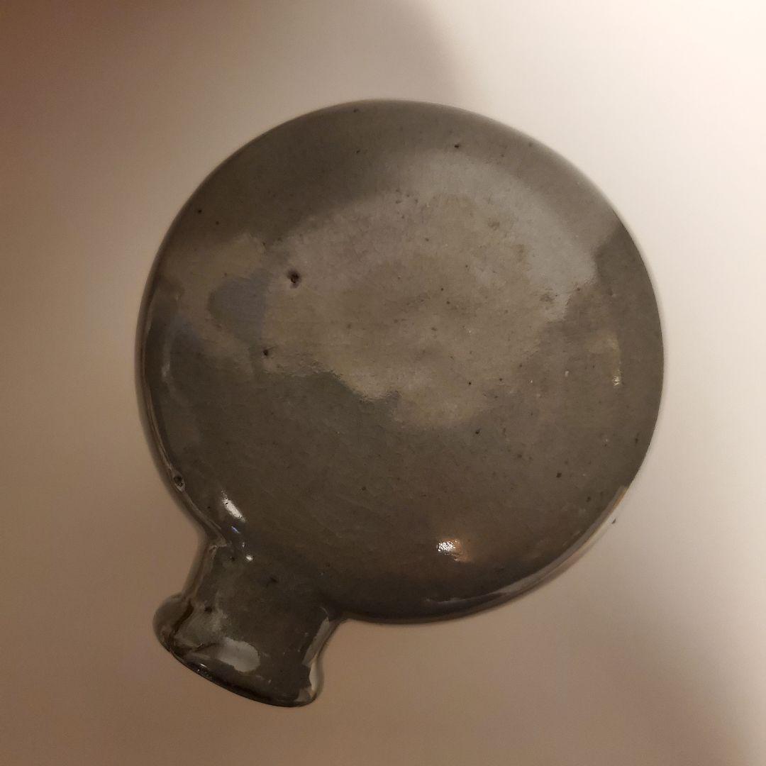 朝鮮美術　李朝　青磁　俵壺　偏壺