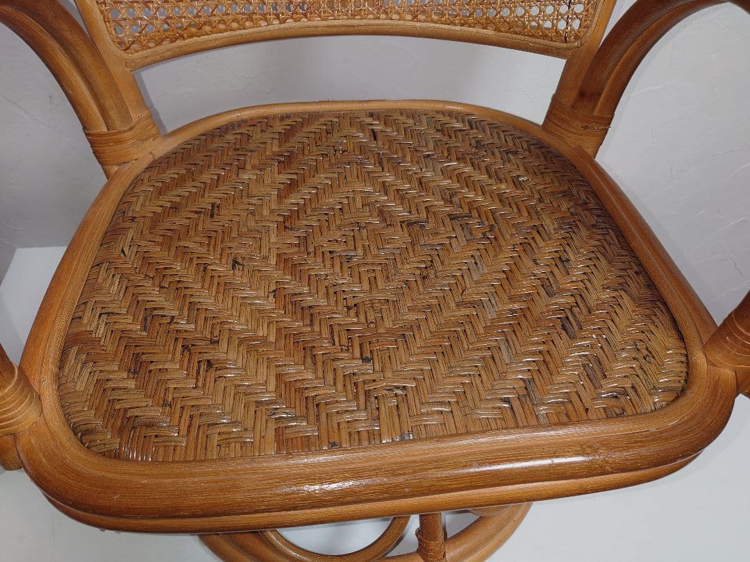 木製 ラタン 籐 藤 回転椅子 座椅子 イス いす 椅子 chair チェア