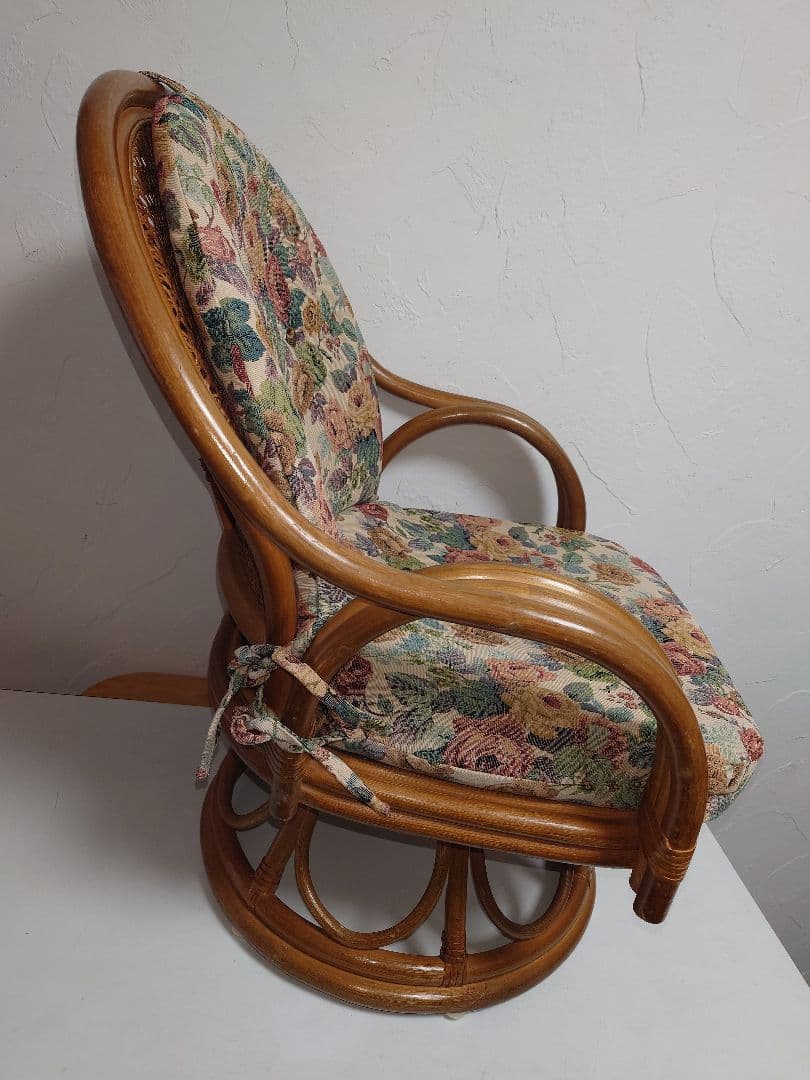 木製 ラタン 籐 藤 回転椅子 座椅子 イス いす 椅子 chair チェア