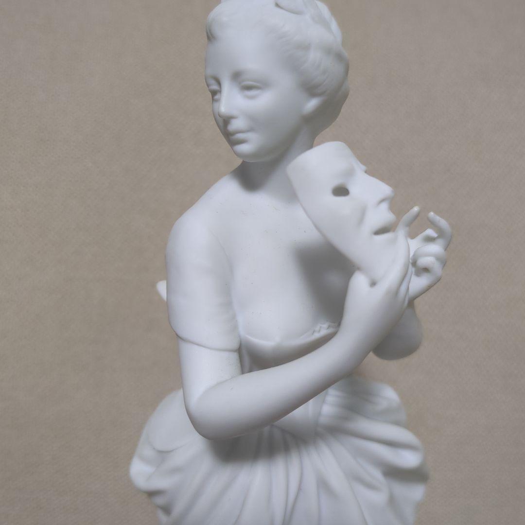 綺麗な女性像 陶器彫刻 約30cm