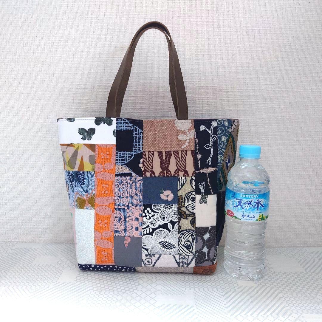 ミナペルホネン　両面パッチワーク　トートバッグ