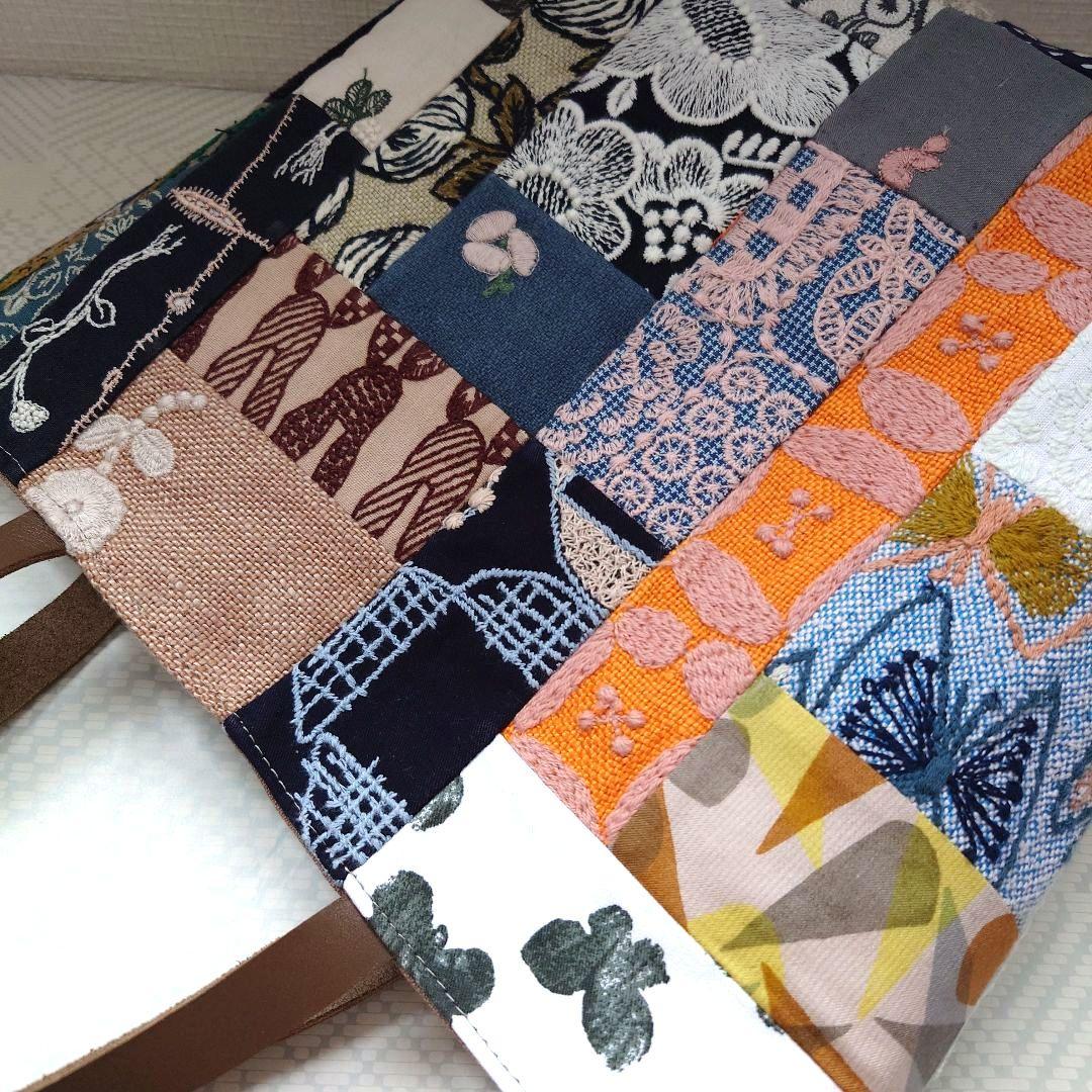 ミナペルホネン　両面パッチワーク　トートバッグ