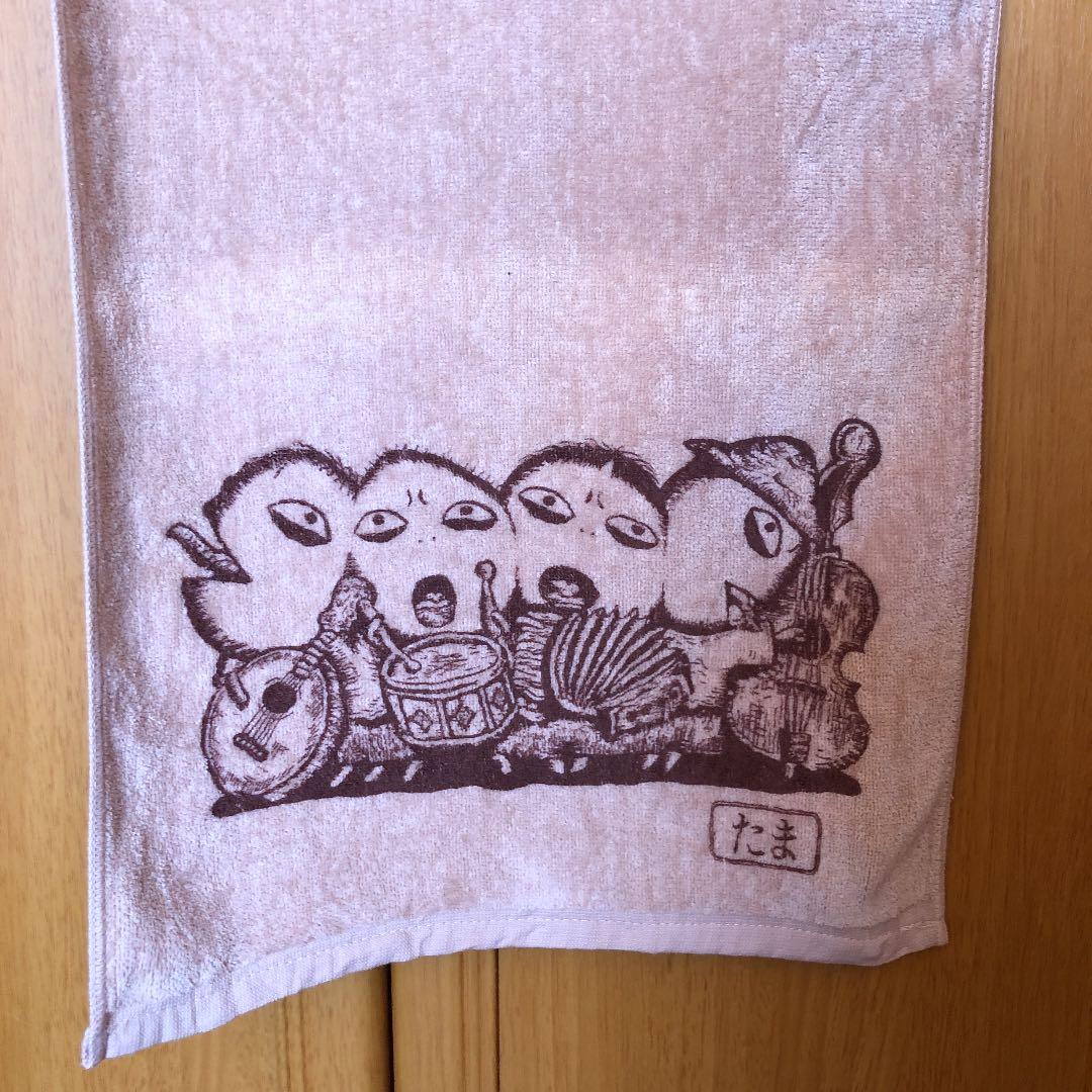 ② たま マフラータオル ピンクベージュ系 知久寿焼 イラスト タオル フェス