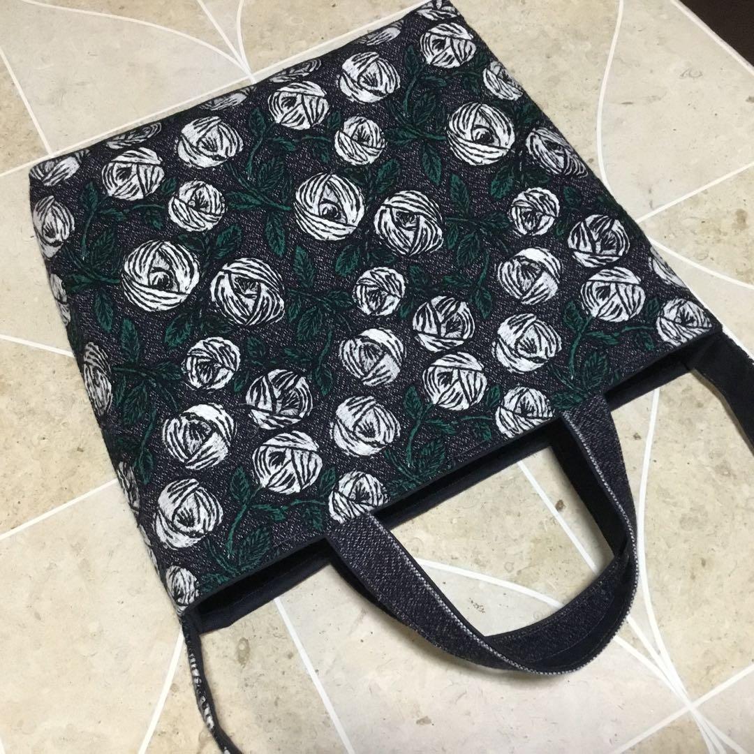 ミナペルホネンrosy ネイビー　2Way肩掛けショルダーバッグハンドメイド